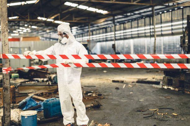 Professional Sewage Cleanup technician working in Canton, TX
